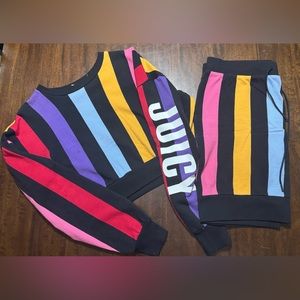Juicy couture cropped sweater and skirt.